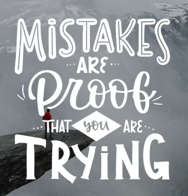 Mistakes Are Proof Positive Affirmation Clip Art