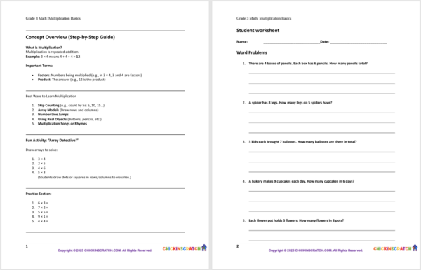 Grade 3 Math: Multiplication Basics - Image 2
