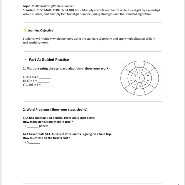 Grade 4 Math: Multiplication Basics