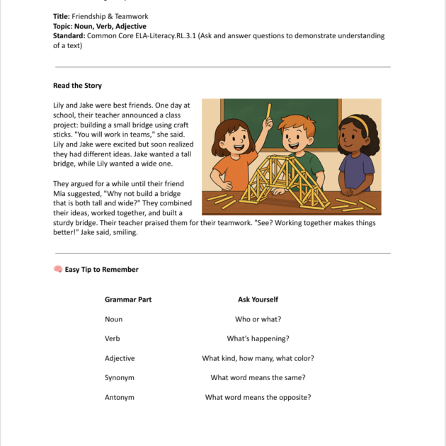 Grade 3 Reading Comprehension Worksheets