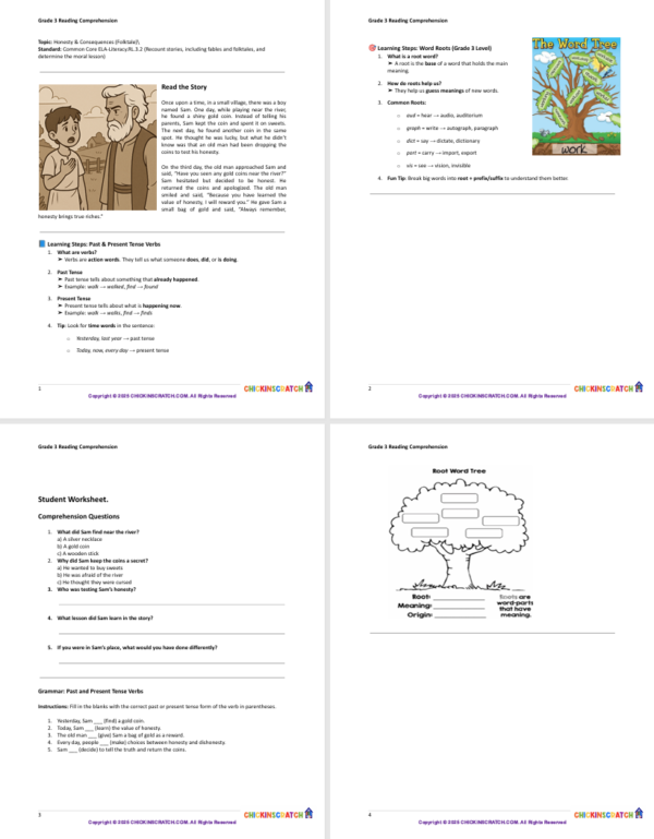 Grade 3 Reading Comprehension Fables and Folktales - Image 3