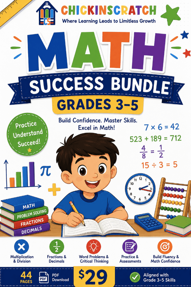 Math Success Bundle Grades 3-5