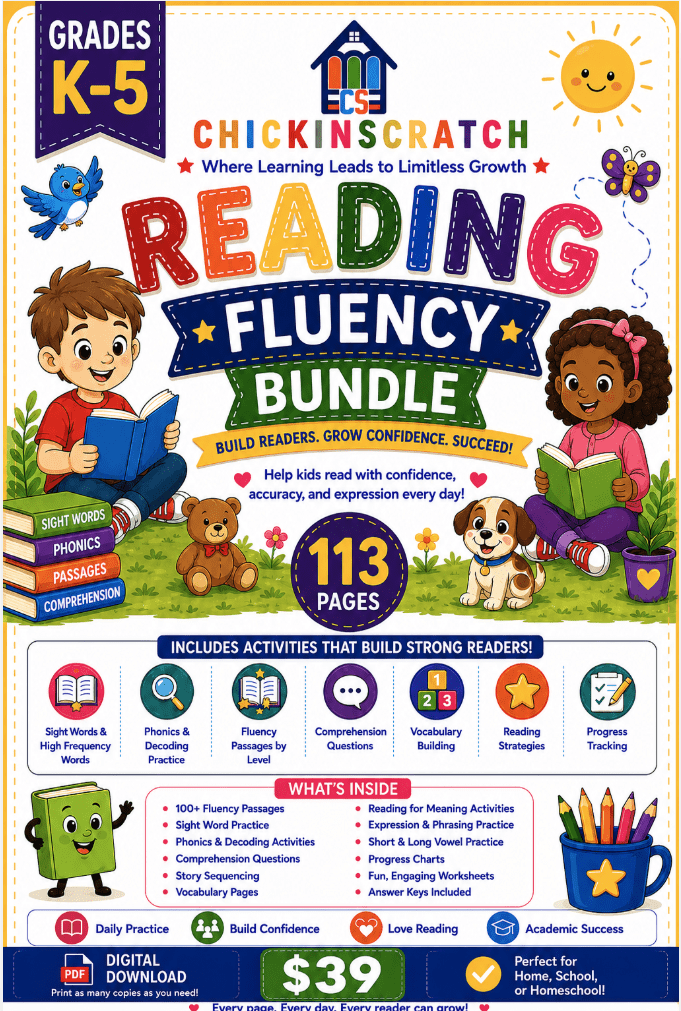 Reading Fluency Bundle Grades K-5